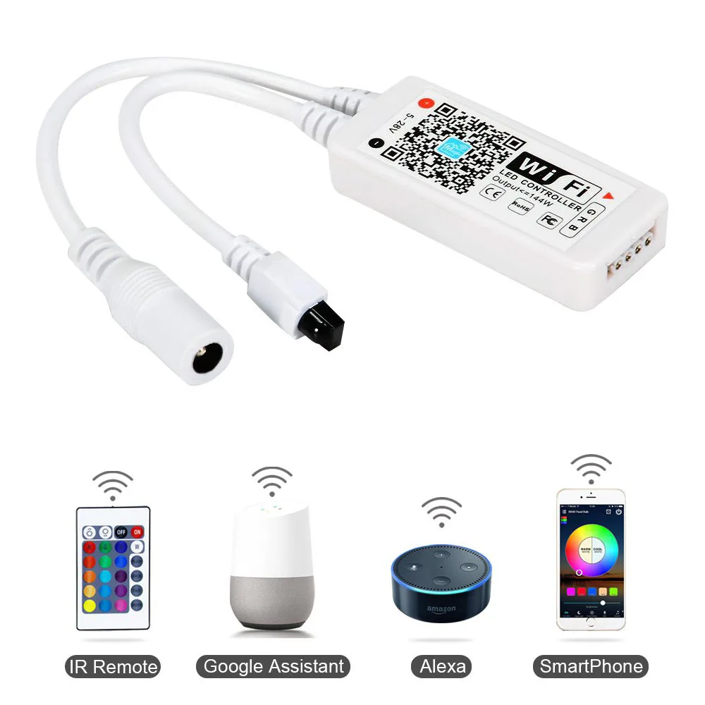 2020 Hot sell IR remote smart WiFi APP google assistant Amazon Alexa sound sync music control RGB led controller