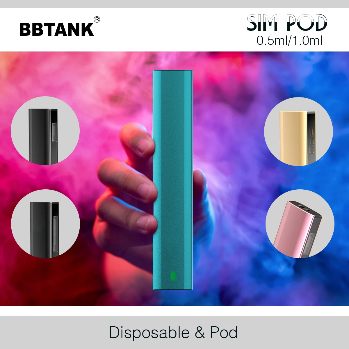 Disposable pod closed system cartridge ceramic coil CBD Vape Pen kit ...