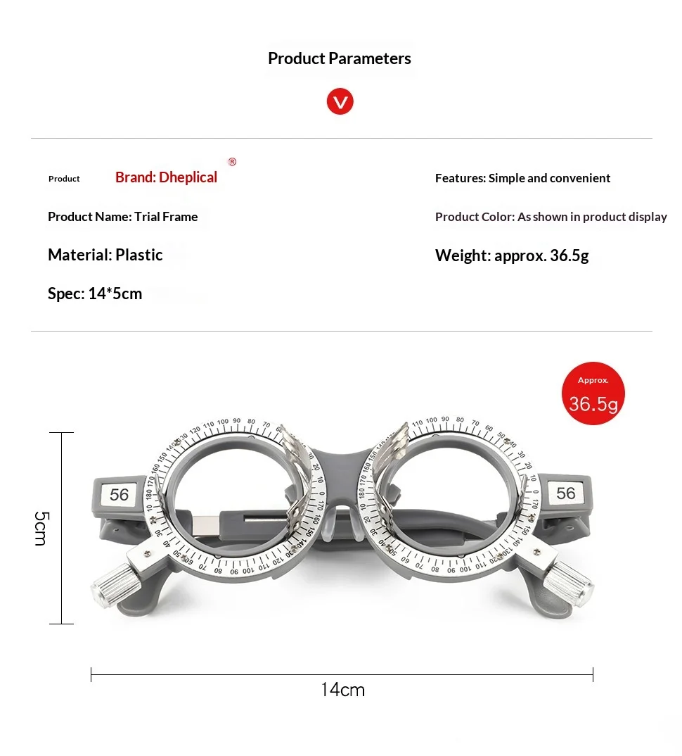 10PCS Trial Lens Frames Eye Testing Optometry Frame Fitting Frame Fixed ...