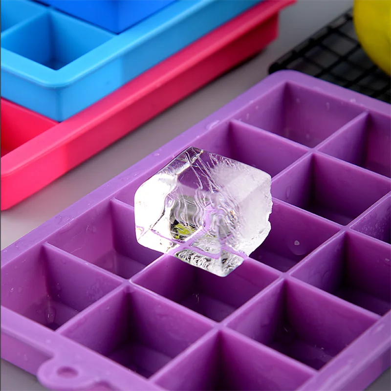 High Quality Customizable Mini Ice Cube Maker Food Grade Silicone Mold Reusable Giant Size Tray