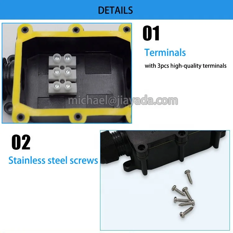 Ip68 4way Outdoor Street Lighting Solar Wire To Wire Black Quick