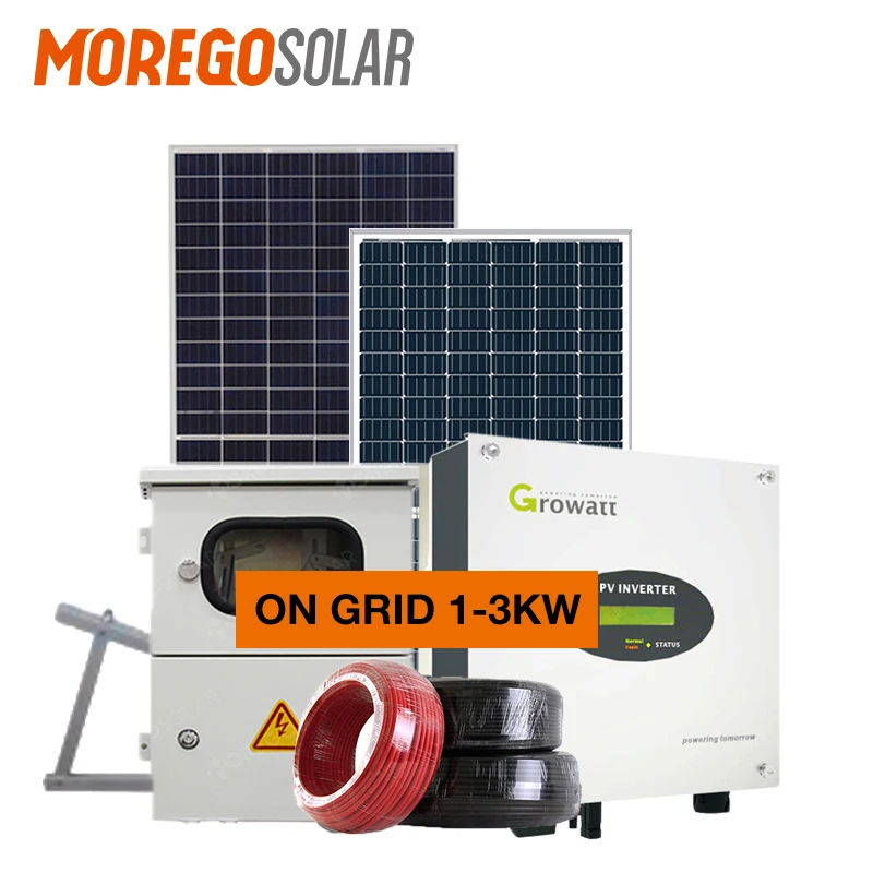 Moregosolar easy install on-grid solar system 10KW 20KW 40KW 50KW 100KW solar power led light for energy storage system