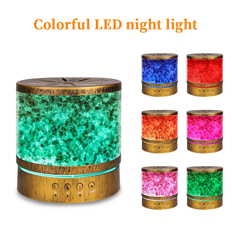 400ml 24v Best Ultrasonic Cool Mist Humidifier Himalayan Rock Salt Lamp & Night Light Factory