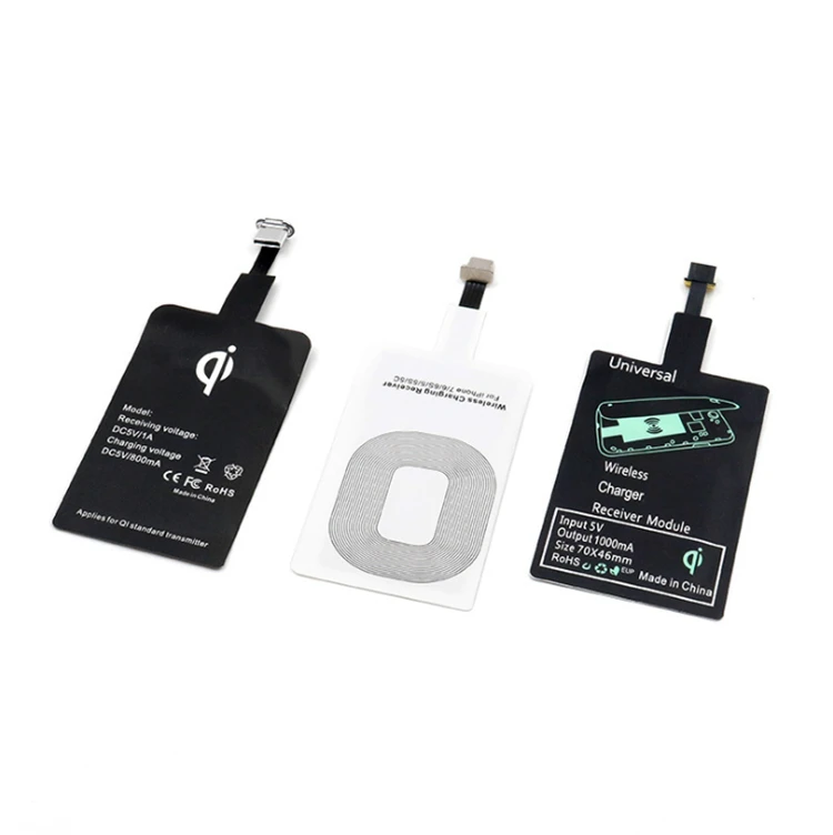 universal 3 coil qi for iphone inductive qi wireless charger receiver