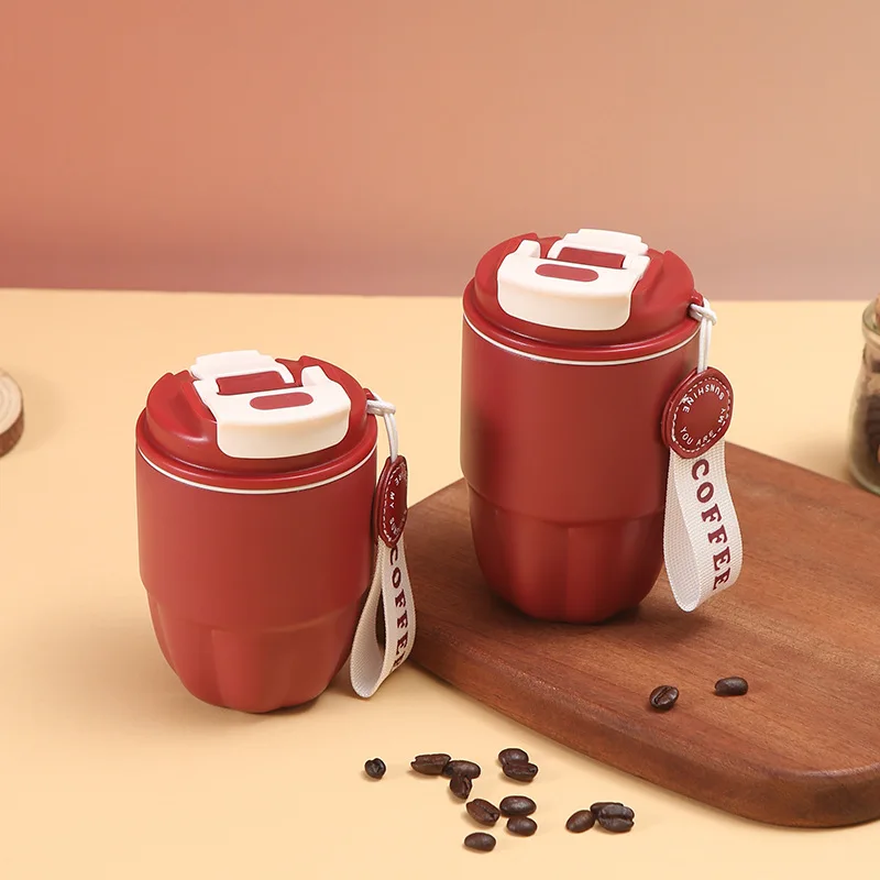 280ml 320ml Coffee Mugs Travel Grip Car Insulated Cups with Lids Leakproof  Portable Custom Logo Double Wall Stainless Steel