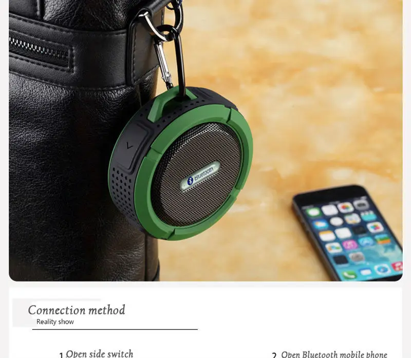C6 Portable Wireless Bluetooth Speaker With Calls Handsfree and Suction Cup Waterproof Shower Mini outdoor Plastic Speaker - ANKUX.COM