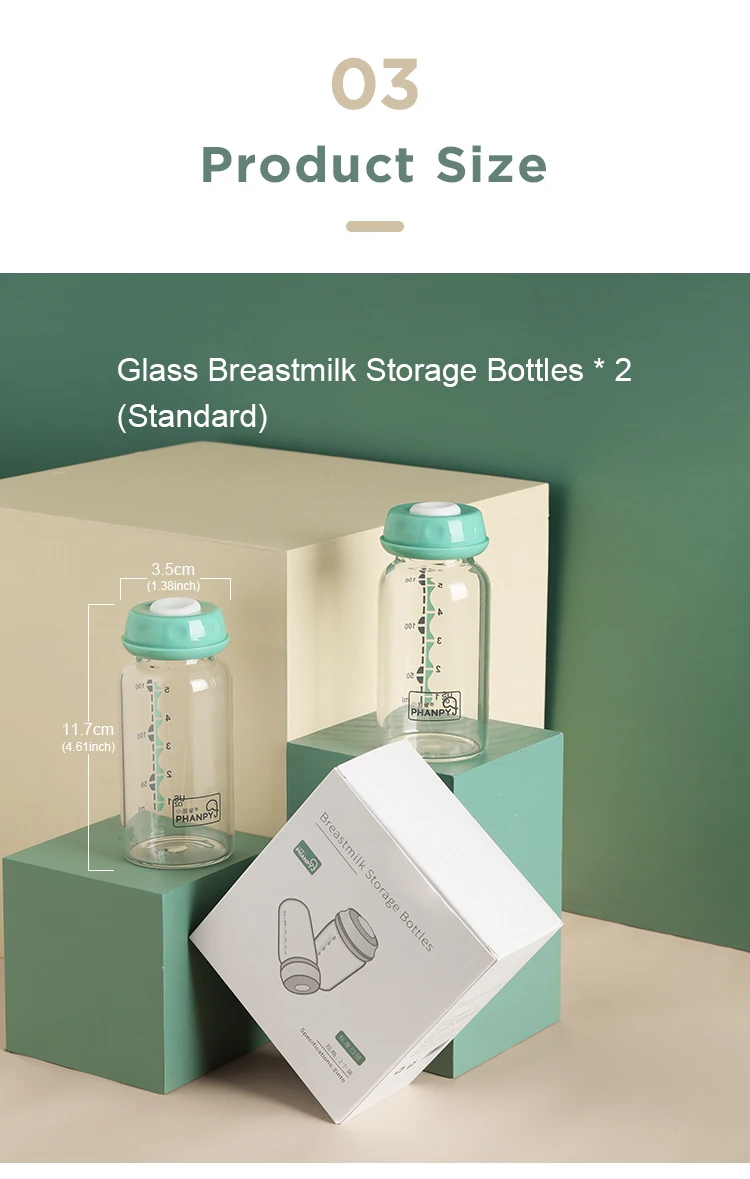 PH789205 150ml 180ml Breastmilk Storage Bottle Wide Neck Baby Oem Feeding Glass Bottle OEM