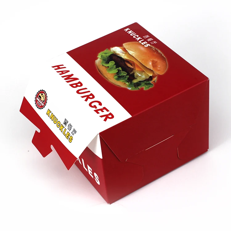 Disposable Customized Paper Burger Box/Burger Packaging Box - China Hamburger  Box and Paper Box price