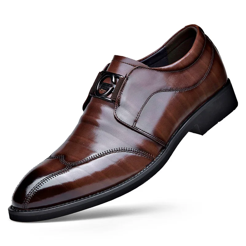 Classic China Factory Wholesale Italian Men'S Leather Office Dress Shoes  for Men Wedding Pehuea Shoes