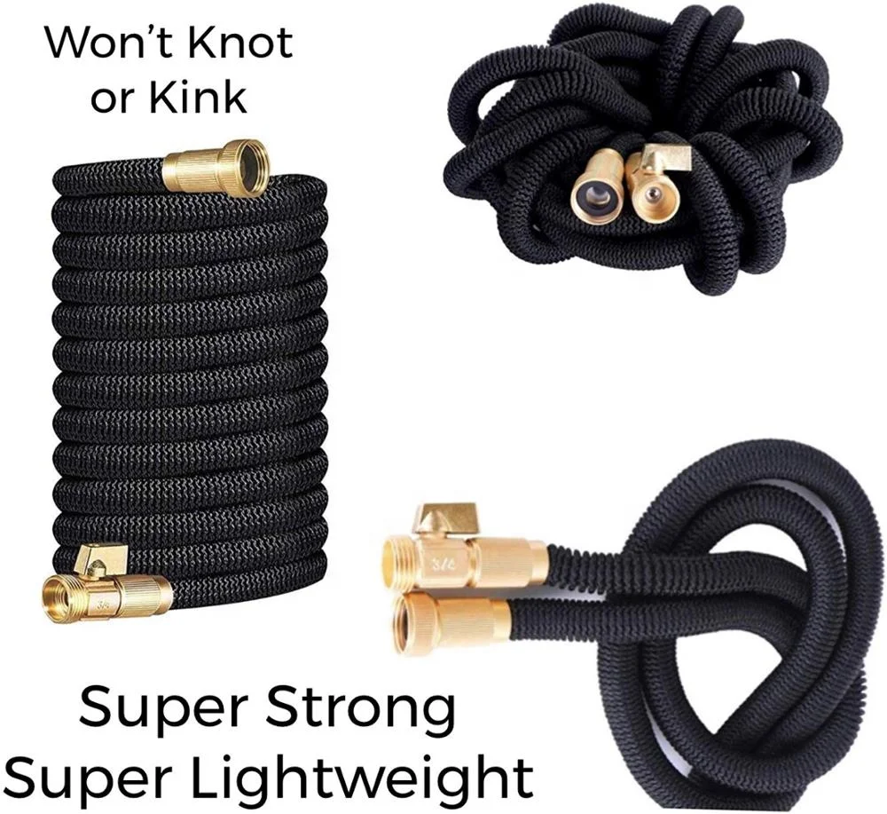 Leakproof Lightweight 150ft Expanding Garden Water Hose With Brass