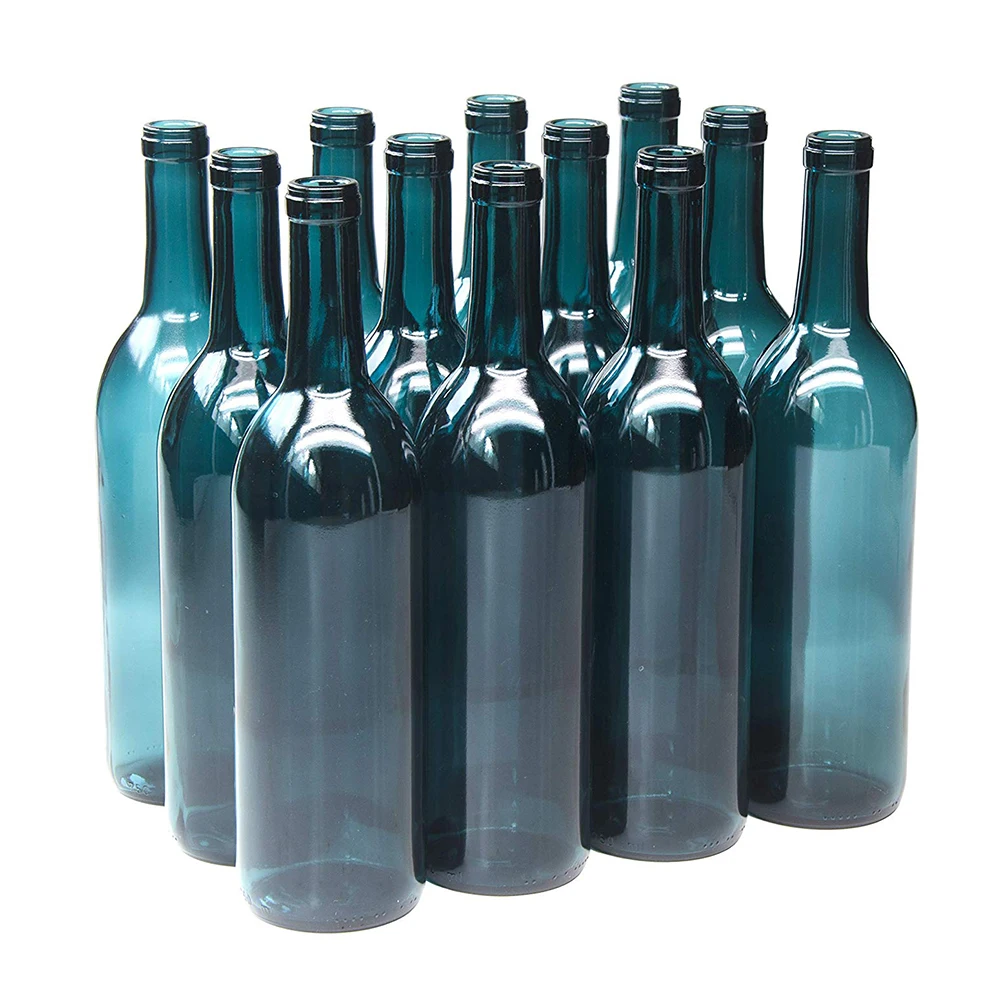 Hotsales Premium Red Colored Glass Bottles For Wine With Factory Price