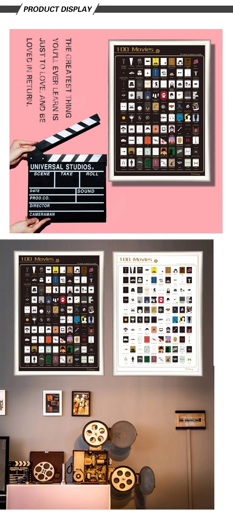 product-100 movies poster printing custom scratch off poster bucket list with low MOQ-Dezheng-img-1