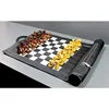 luxury leather travel bound chess set table roll up board games