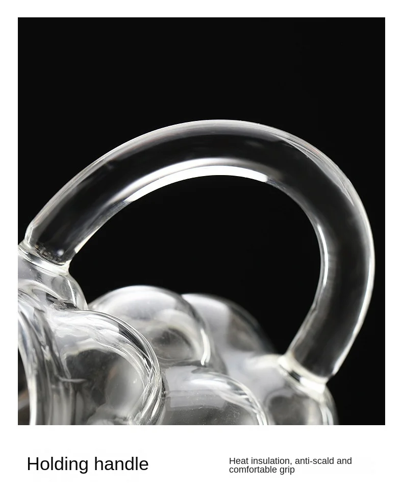 product wholesale creative high borosilicate grape shaped glass cup for coffee tea milk  water household coffee suit-3