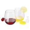 Wholesale Wine glasses 100% Tritan Wine Glass 10oz Stemless Drinking Glass Plastic