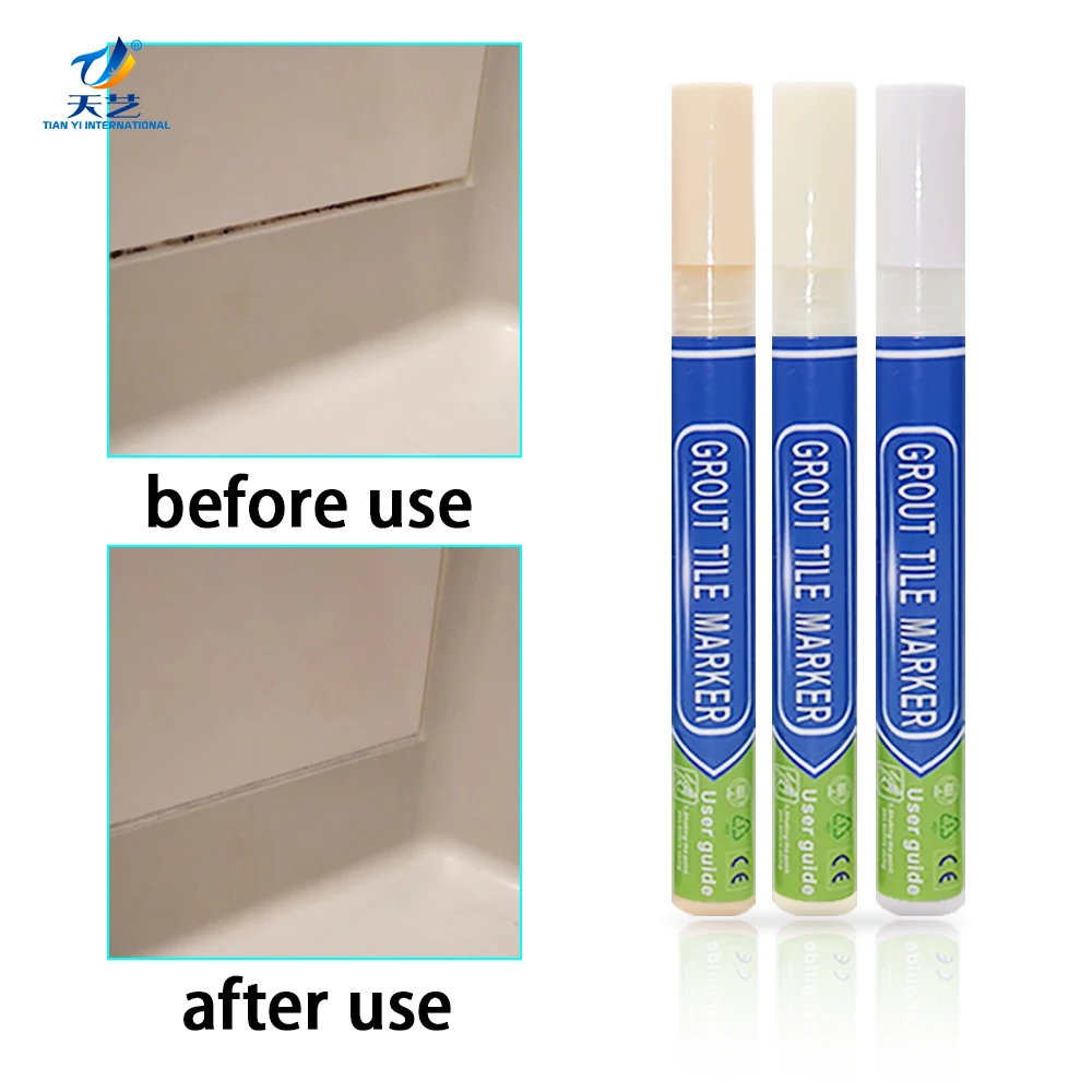 Factory Colors Tile Repair Paint Marker Set For Grout Pen Dark Grey