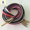 Jieli cheap thin flat leather shoelace with metal tips shoelace tip