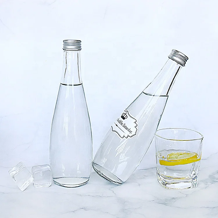 Tear Drop Shape High Grade Clear Spring Sparkling Flavored Water Glass