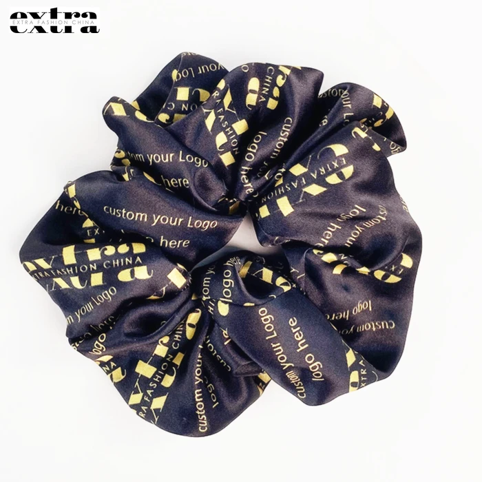 Wholesale Factory Custom Printed Fabric Hair Scrunchies display picture 3