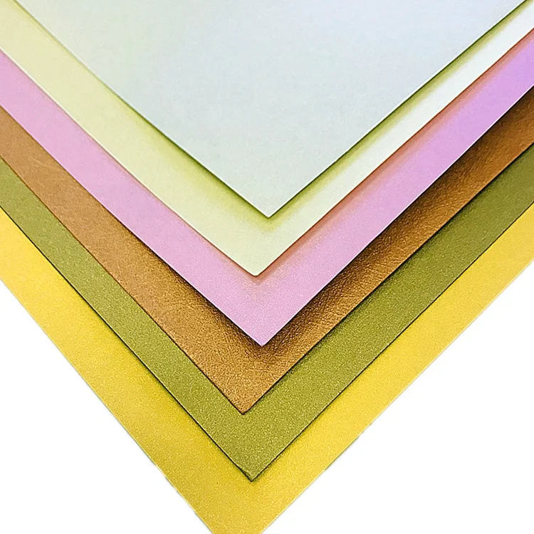 
HC Paper 300 gsm paper shimmer plain printing flowers pink pearl paper 
