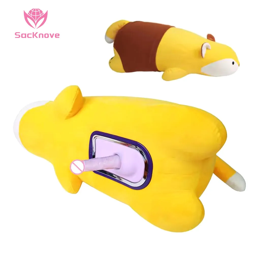 SacKnove Ladies Invisible Cute Plush Doll Sex Toy Remote Control Vibrating  Thrusting Telescopic Dildo Polar Teddy Bear Vibrator
