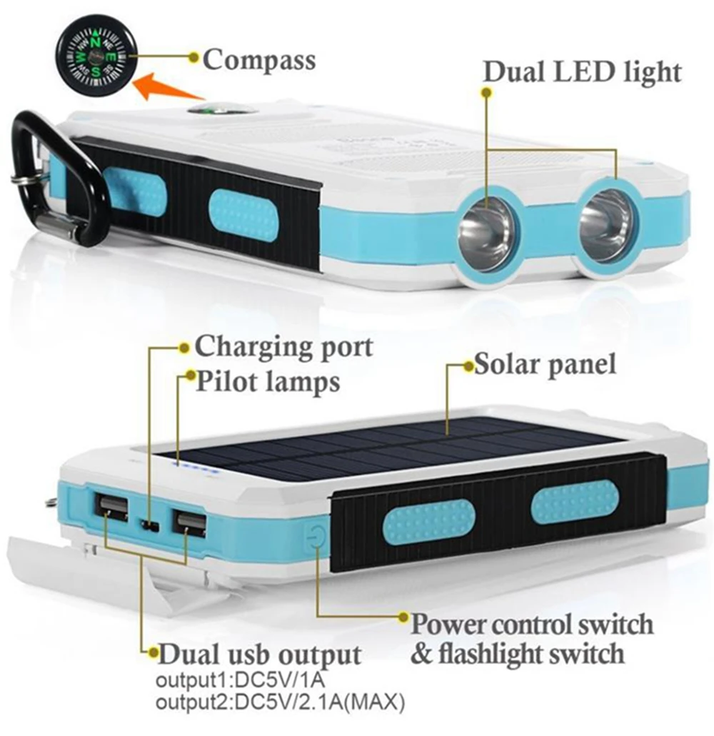 No need to remove of phone case /lighting solar power bank charger - ANKUX.COM