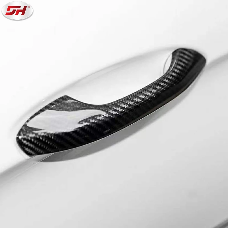 dry carbon fiber door handle trim paste exterior door handle for Porsche 718 2016-up
