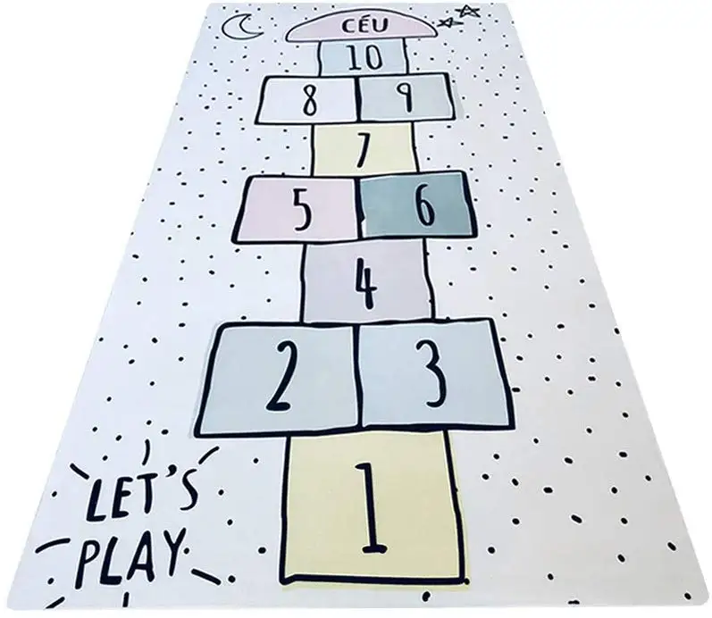 Hopscotch Game Rug Educational Mats Developing Mat For Children Bedroom ...