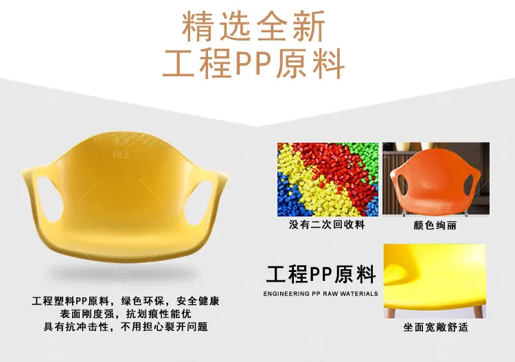 Plastic Restaurant Chairs Lightweight Garden Chair Bar Stool Dining Chairs with Wholesale