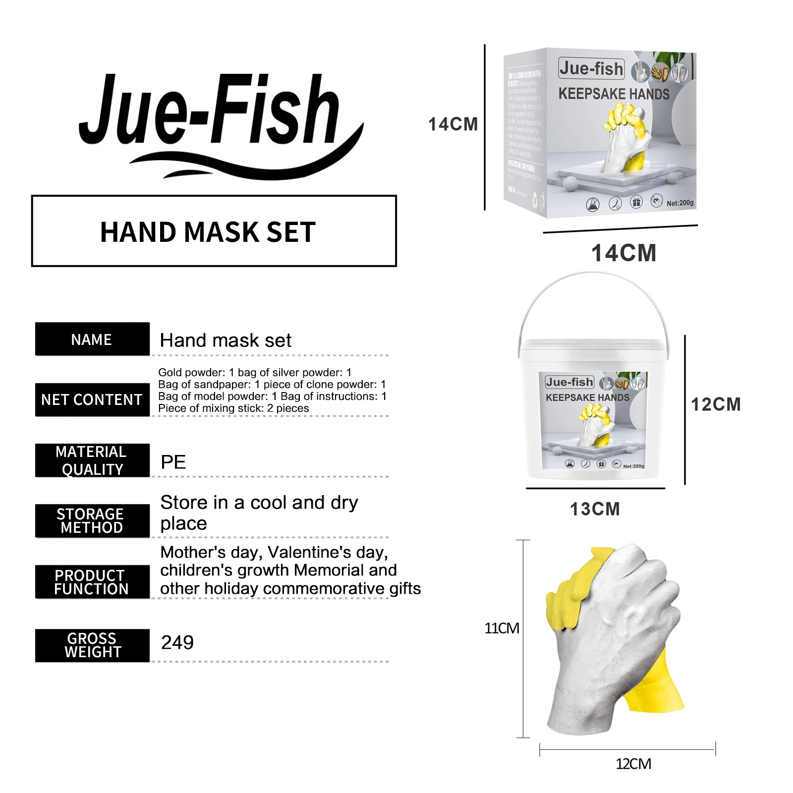 Juefish 3d Plaster Molding Clone Powder Baby Hand Foot Save Modeling