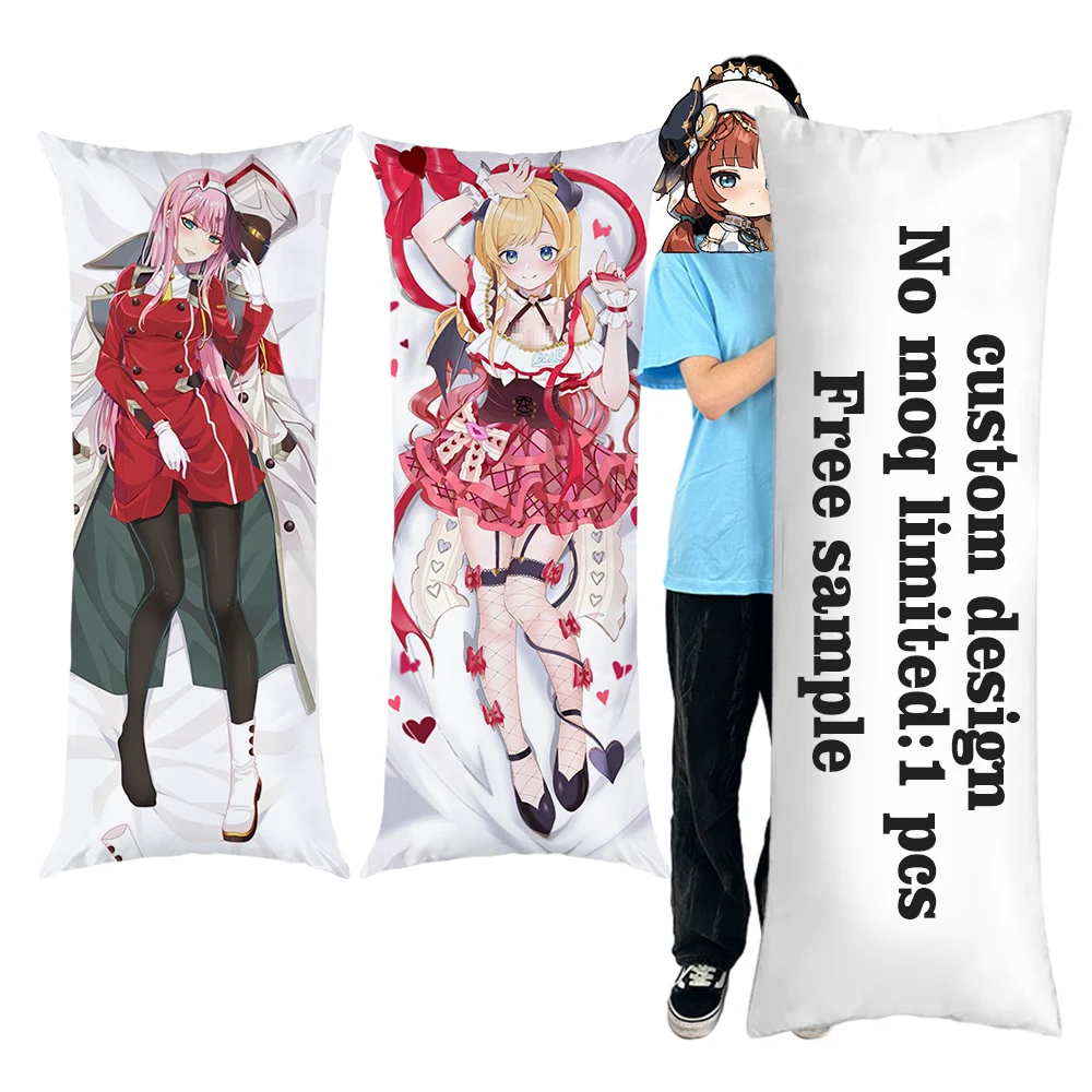 No Moq Genshin Pillow Case Custom Anime Body Pillow Girl Hugging Body