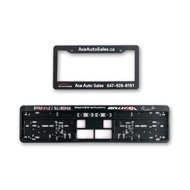 Custom Engraved Logo Plastic License Plate Frames Wholesale License
