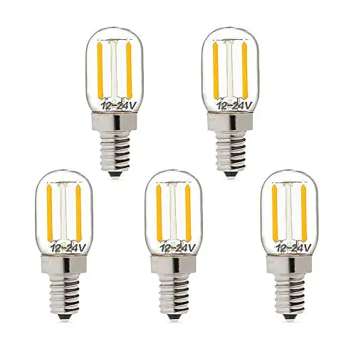 Amazon Hot sell LED Filament  Bulb Dimmable 0.5W 1W 2W LED Lamp Night Light Chandelier LED Edison Bulbs C7 T20 T22 Wedding Home