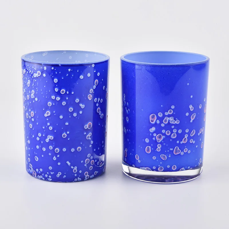 350ml Blue Glass Jars For Candle Making
