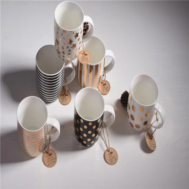 Good Quality Ecofriendly Ceramic Material Porcelain Tea Mugs 12oz Gift