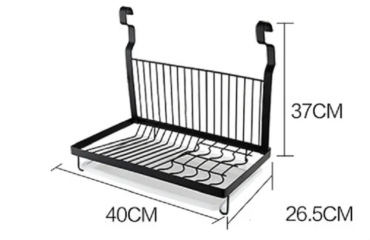 Wand Montage Küchen Ablage Zusammen Klappbares Schwarzes Gewürz