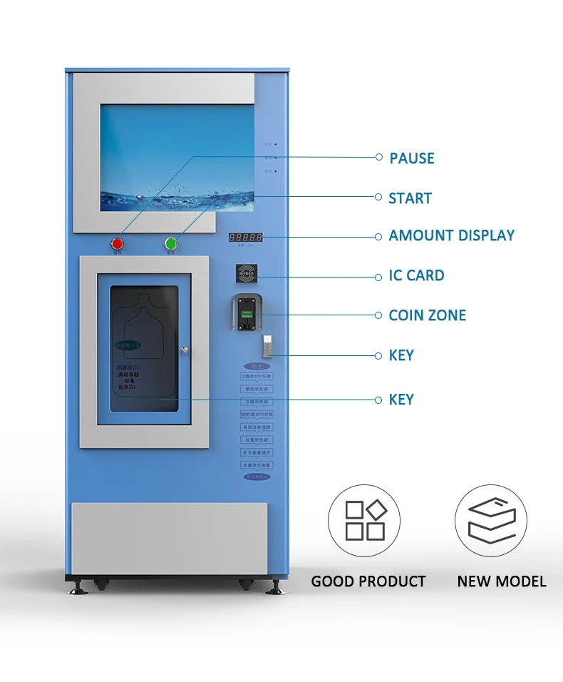 Coin Operated Ro Reverse Osmosis Vending Machines For Sale Purified
