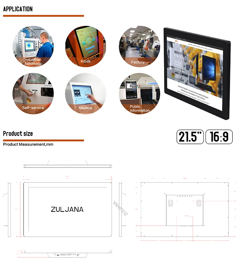 22 Inch Waterproof Touch Monitor