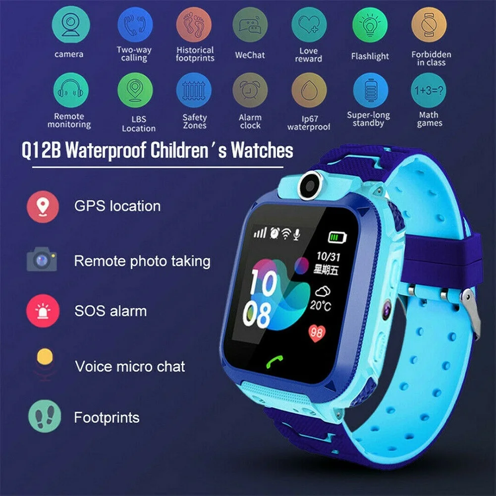 Q12 Kids Watch 1.44 Inch Lbs Positioning Ip67 Antilost Smart Watch