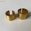 SLand Jewelry Manufacturer direct Wholesale raw metal 16mm and 18mm brushed/plain wide brass cuff rings for Men Women