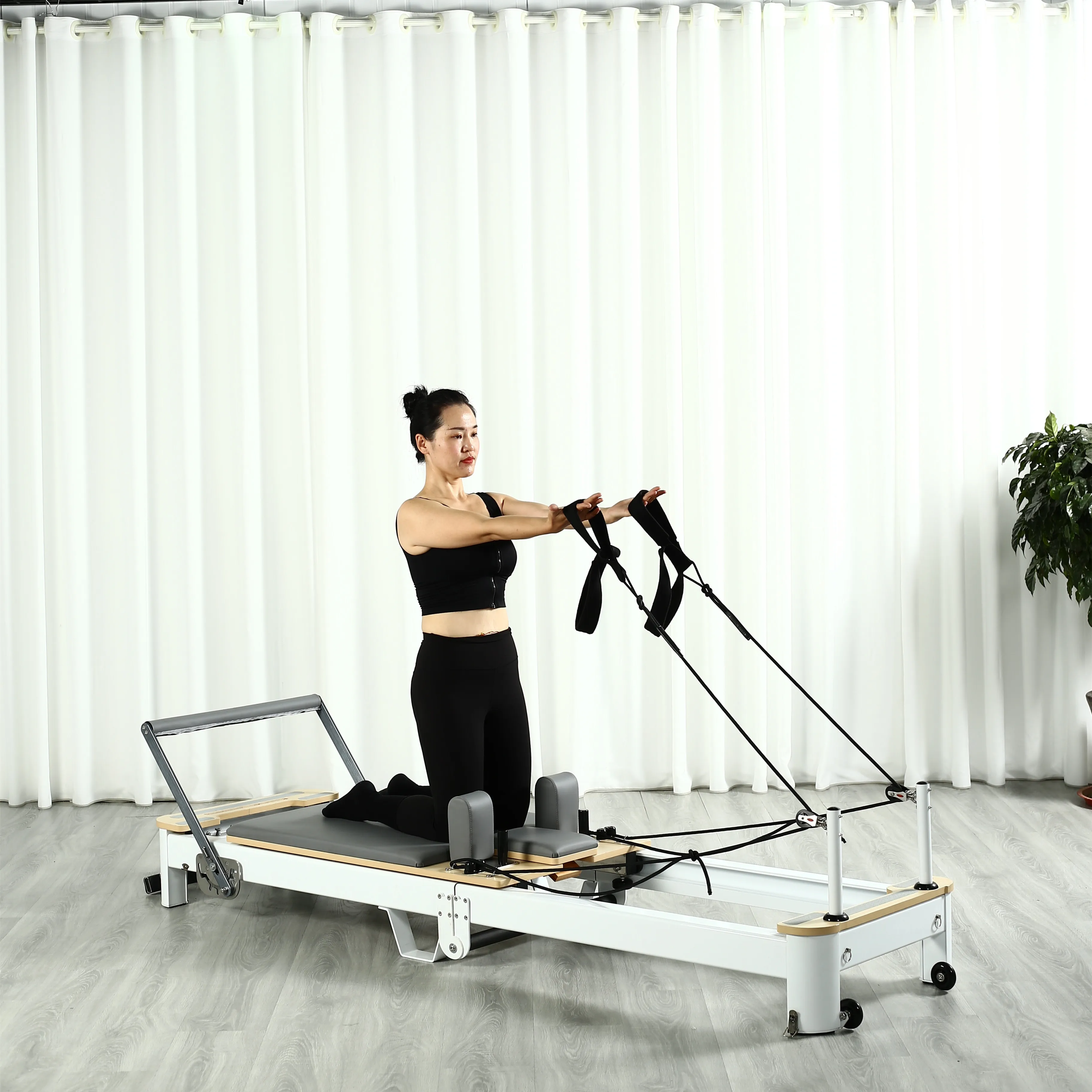 Gym Reformer Pilates Aluminum Machine Durable Metal Reformer Home