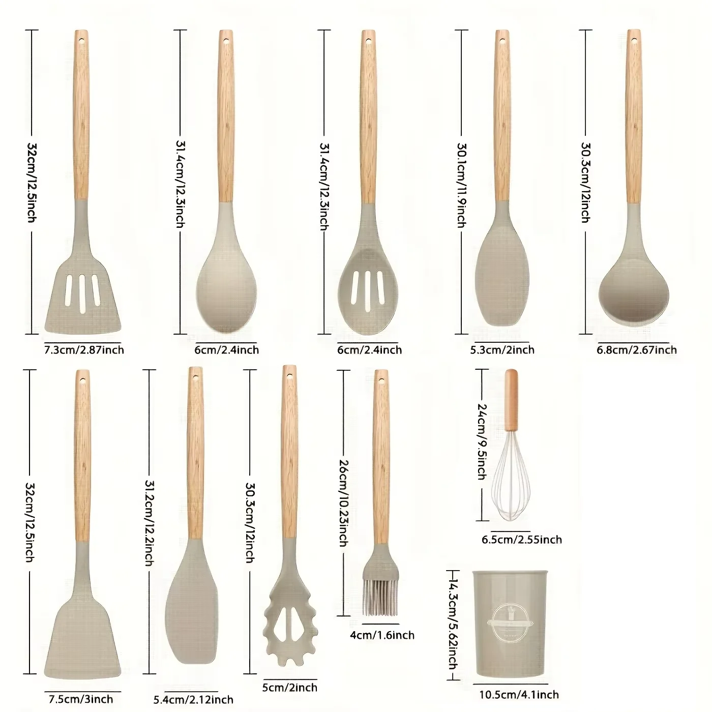 product customized wholesale high quality silicone kitchen utensils set high temperature spatula spoon silicone spatula kitchenware set-8