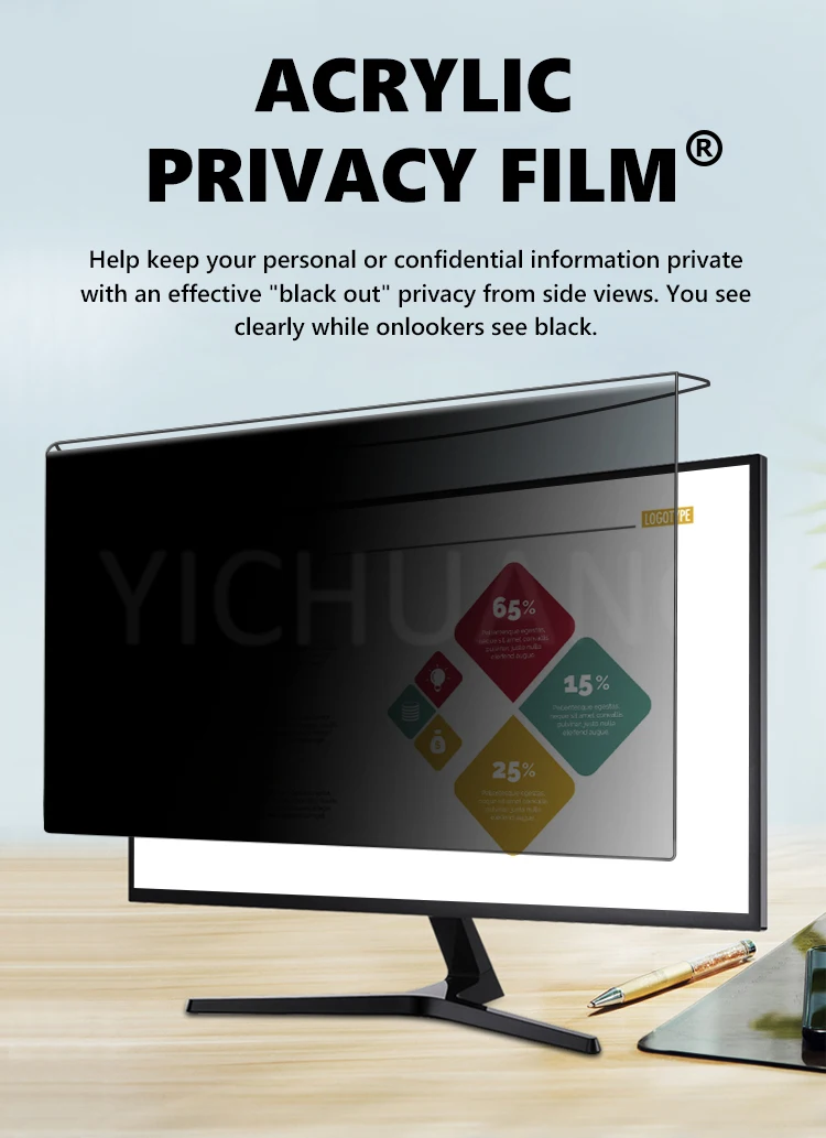 13inch 24inch Computer Privacy Screen Filter Matte Acrylic Privacy