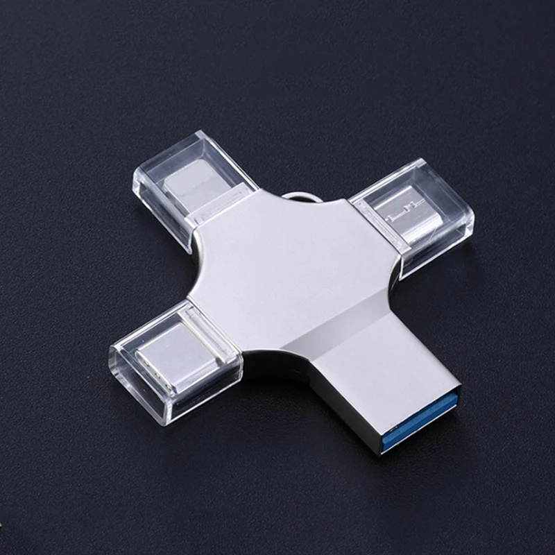High speed USB large capacity 4 in 1 Otg memory stick USB flash drive 16gb 32gb 64gb for business gifts - ANKUX.COM