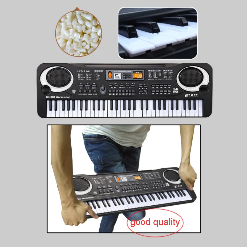 Simulation 61 Keys Bandstand Keyboard Piano Electronic Organ With