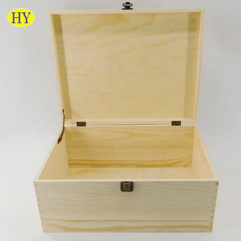 Custom Pine Jewelry Boxes Large Unfinished Wooden Box Wholesale Buy
