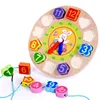 Preschool toys, Shape Sorting Clock Wooden Teaching Learning Puzzle Educational Toys Clock with Numbers & Shapes Games Gifts