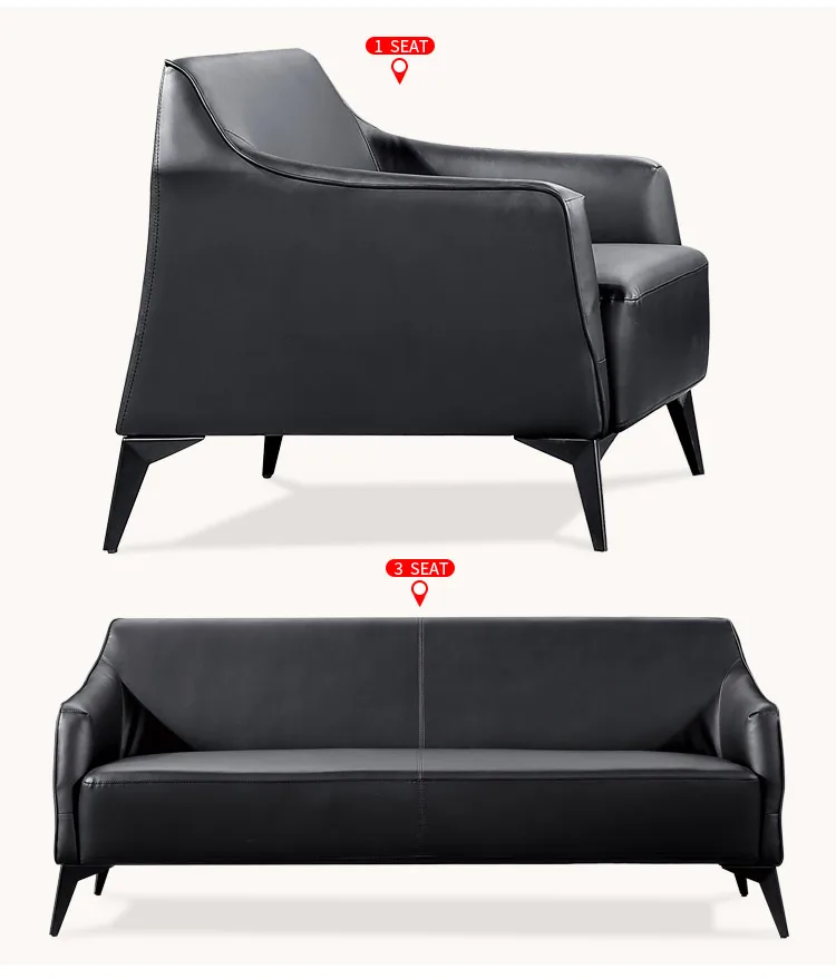 Pengpai Fashion Office Furniture Leather Small Modern Set Designs Modular Sofa