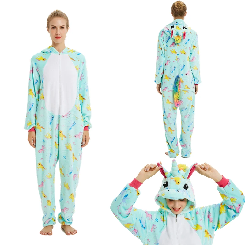 
2019 new girls women onesie pyjamas Printed unicorn pajamas for women 