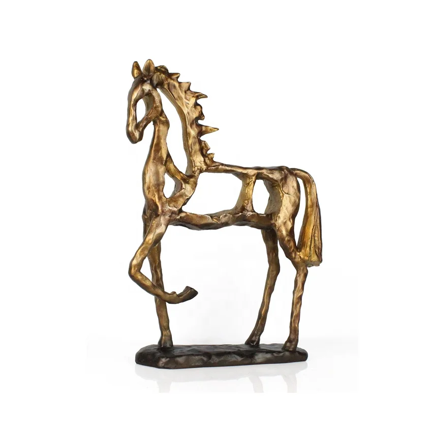 Wholesale resin animal  accessories artifacts hollow horse desk ornaments  for home decorations manufacture